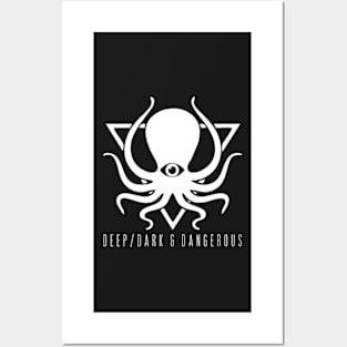 deep dark dangerous DDD octopus logo Posters and Art